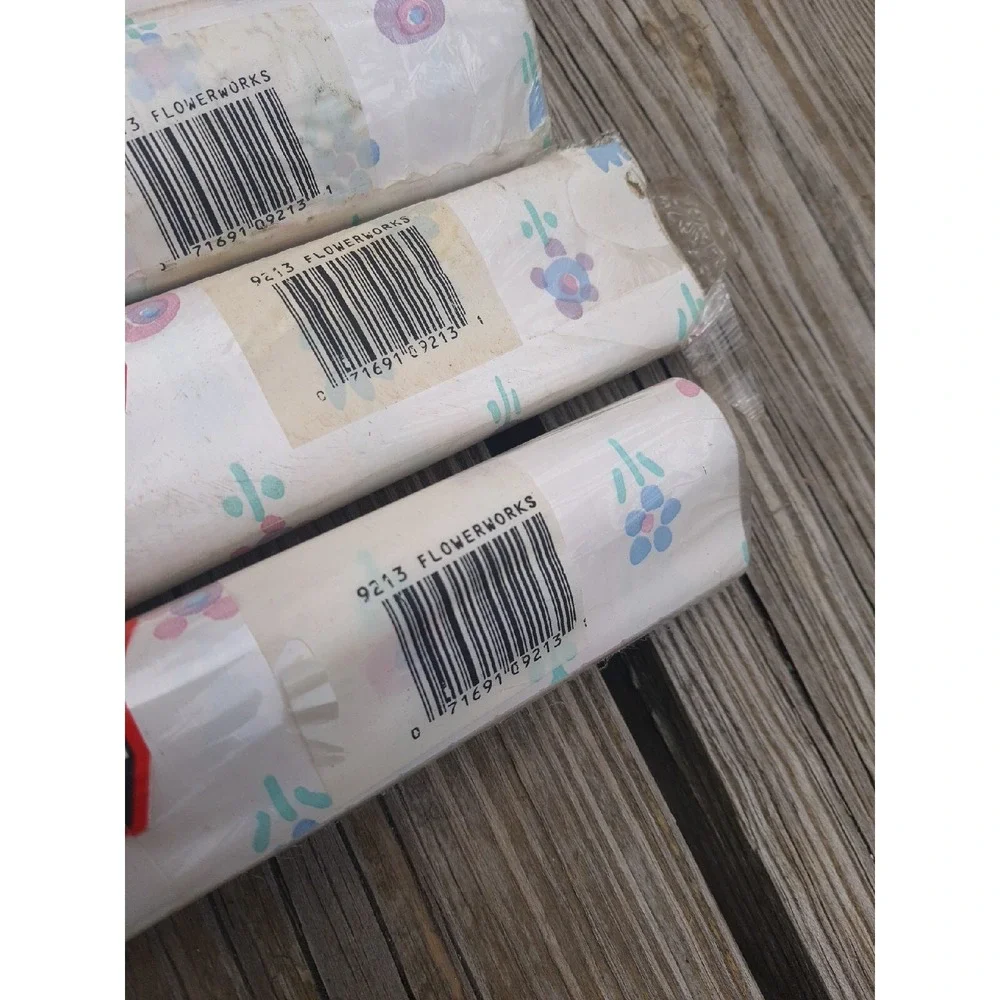 Vintage 6pc Rubbermaid Flower Works Self-Adhesive Vinyl 3Yds X 18